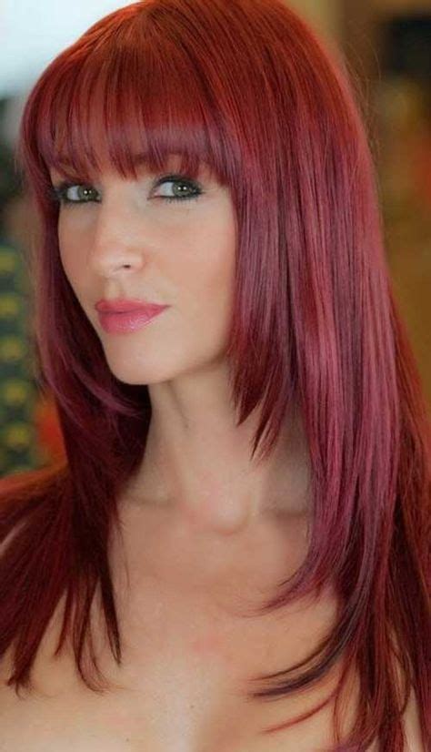 20 Long Layered Straight Hairstyles Red Hair With Bangs Hairstyles