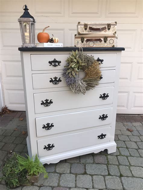 I use krylon brand spray finish. French linen dresser with semi-gloss charcoal top. Matte ...