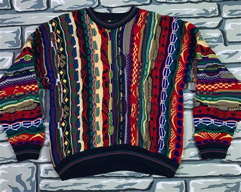 Vintage Vtg Coogi Style Colorful Sweater 90s Rare Biggie Cosby F