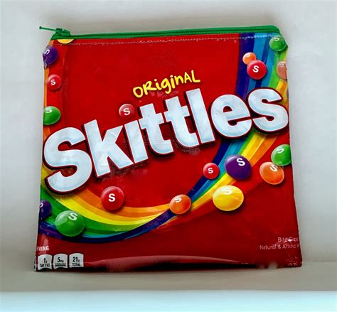 New Skittles Medium Size Candy Wrapper Recycled Zippered Etsy