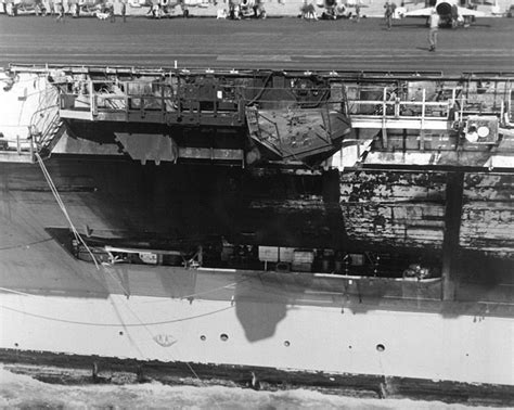 Uss John F Kennedy Cv After Collision With Uss Belknap Aircraft Carrier Navy
