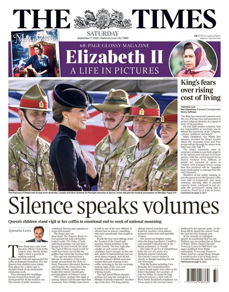 Times Front Page 17th Of September 2022 Tomorrow S Papers Today