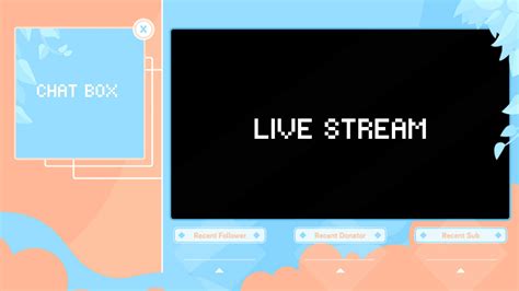 Blue And Orange Chill Stream Overlay Twitch Overlay Etsy