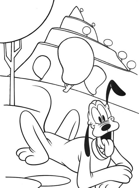 Pluto Sdraiato Disegno Da Stampare E Colorare Disney Disegni Da