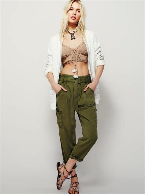 free people summer s over cargo pants in green lyst