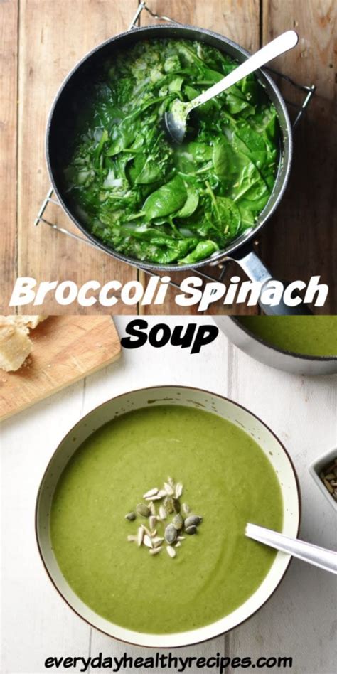 Creamy Broccoli Spinach Soup Vegan Vegan Soup Recipes Broccoli