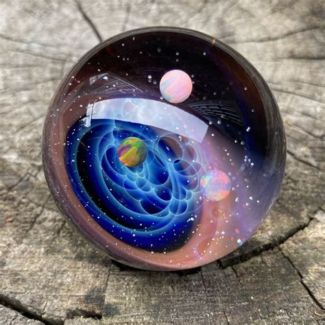 Nebula Galaxy Ornament Glass Art Galaxy Glass Sphere Twisted Space
