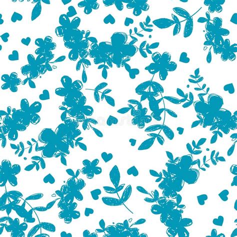 White Blue Floral Background Textile Print Design Ornament Pattern