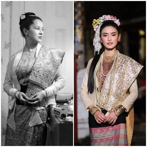 Burmese Costume In The Past With Present By Thai Artiste Myanmar
