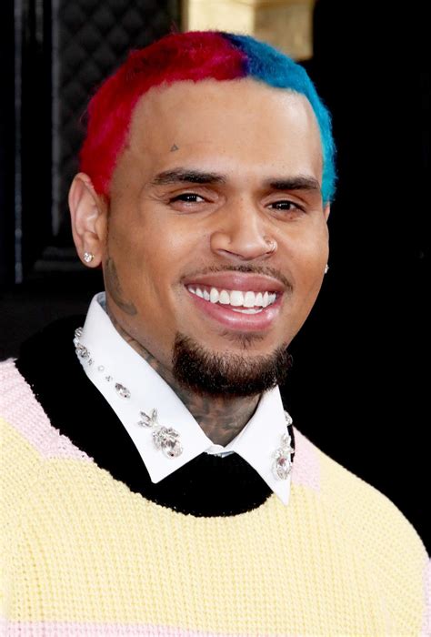 50 Cent Makes Fun Of Chris Browns Pink And Blue Hair Details Usweekly