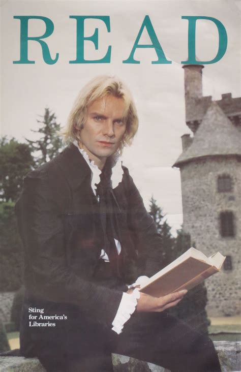 Sting 1985 Ala Read Poster Reading Posters Celebrities Reading