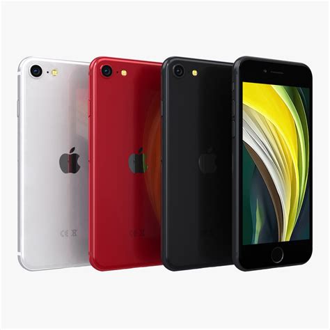 3d apple iphone se 2020 model turbosquid 1550735