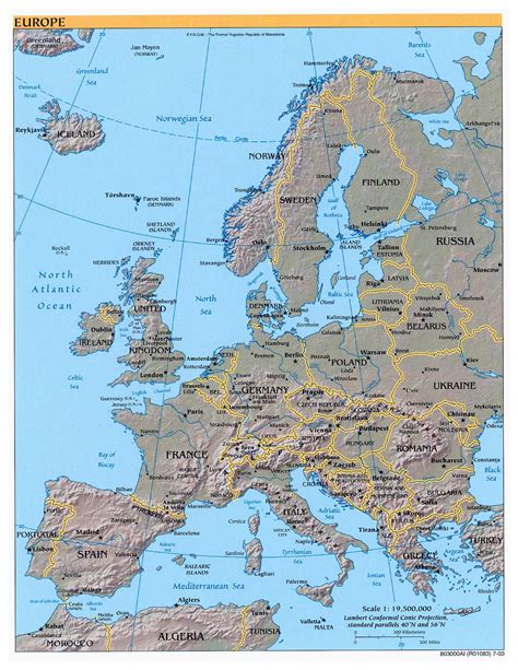 Large Detailed Political Map Of Europe Europe Mapsland Maps Of The