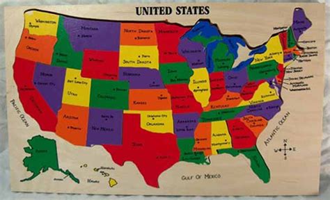 Us Map Puzzle With State Capitals Teaching And By Younameittoys
