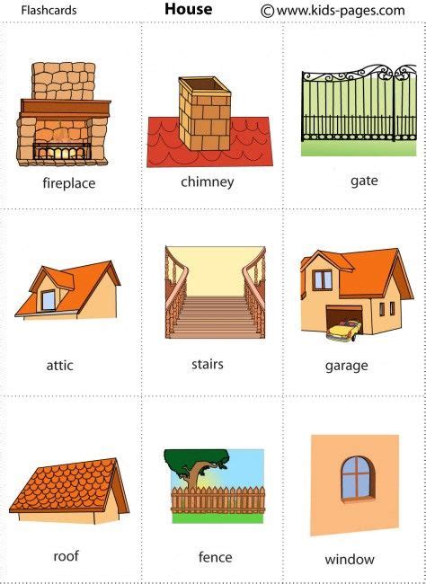 Kids Pages House 2 Aprender Inglês Flashcards Flashcards Para