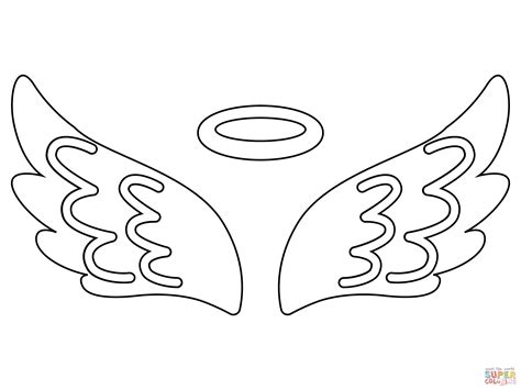 Andělská křídla omalovánka Omalovánky k Vytisknutí Zdarma