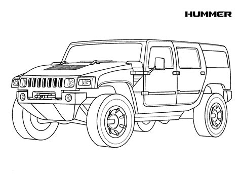 Does your kid have a fascination for cars? Coloring page - Hammer (USA)