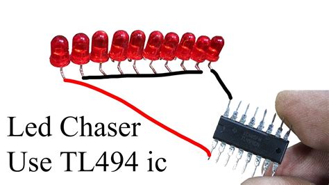 Make A Led Chaser Using Tl494 Ic Led Light Chaser Flasher Youtube