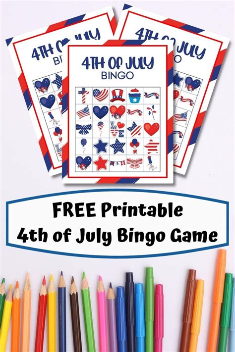 Free Printable 4th Of July Bingo Game For Kids