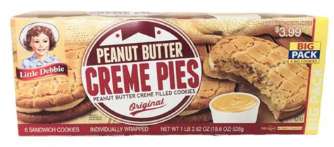 Little Debbie Peanut Butter Creme Pies Snack Cakes Big Pack 186 Oz 7