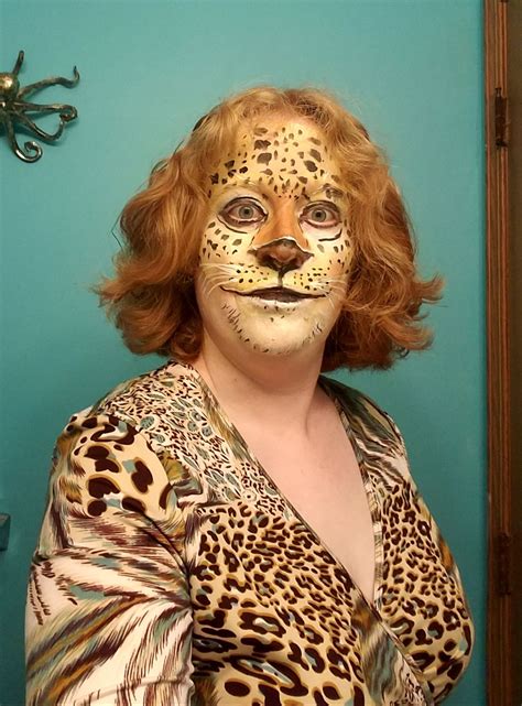 Painted My Face Like A Leopard For Spirit Week Leopard Face Paint