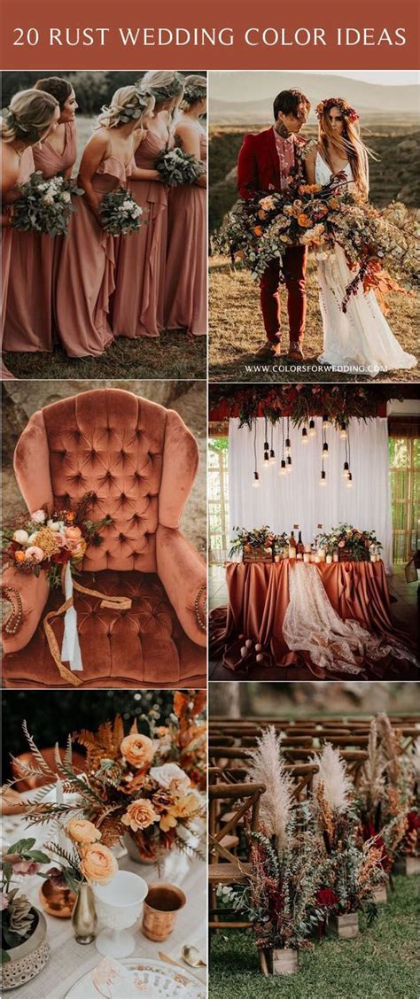 20 Trending Rust Wedding Colors For Fall 2020 Colors For Wedding