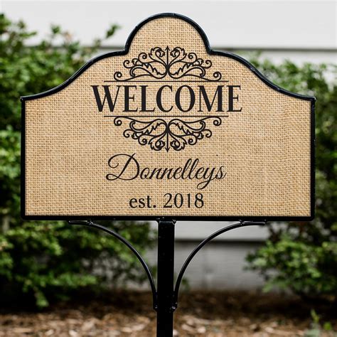 Personalized Welcome Magnetic Yard Sign Set Tsforyounow