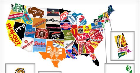 Americas Favorite Food Chains Map The Most Popular Fast Food Chain