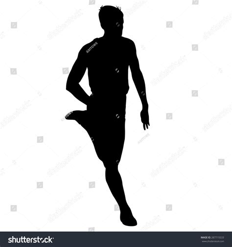 silhouettes runners on sprint men vector stock vector royalty free