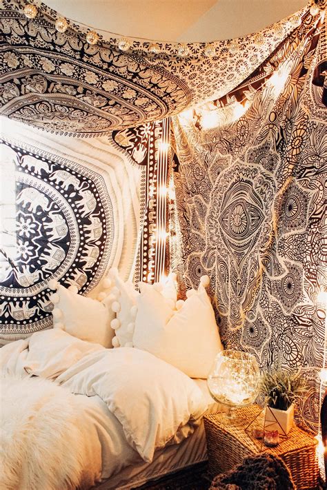 Hamsa Divine Mandala Tapestry Small Bedroom Decor Stylish Bedroom