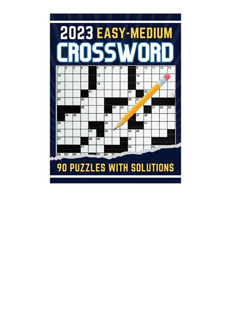 Pdf Read Online 2023 Easy Medium Crossword Puzzles Book For Adults