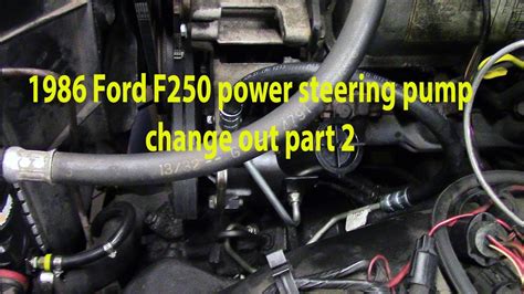 Change Out 1986 Ford F250 Power Steering Pump Part 2 By New And Old