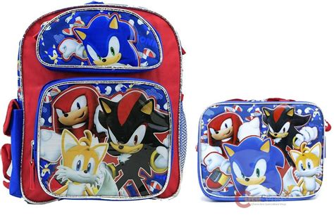 Licensed Sonic The Hedgehog 16 Backpack With Lunch Bag Set Walmart