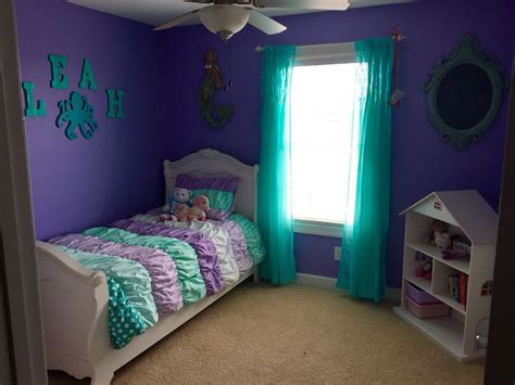 Globetrotting decor loved by adventurous kids. Purple And Teal Mermaid Room Bedroom Decorations In 2019 ...