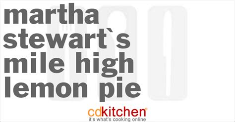 Martha Stewarts Mile High Lemon Pie Recipe From
