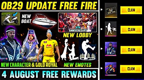 Ob29 Update Free Fire Free Fire 4 August Update Full Details Free