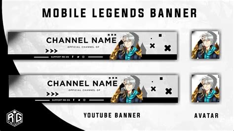 How To Make Mobile Legends Banner Youtube Banner Ps Touch Tutorial