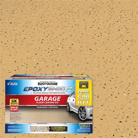 Rust Oleum Epoxyshield 2 Part Tan Gloss Concrete And Garage Floor Paint