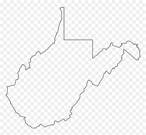West Virginia State Map Outline Hd Png Download Vhv
