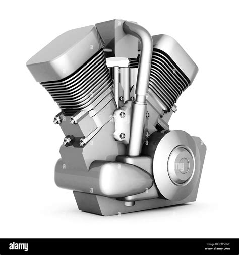 Chromed Motorcycle Engine Stock Photo Alamy