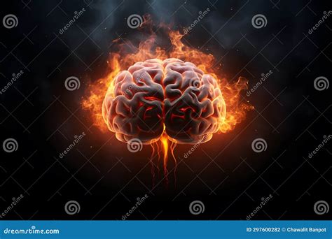 Human Brain Burning There Is A Fire Or Flame Burning That Was So Hot