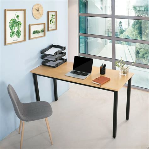 This desktop is advertised as 55 inches wide. 55 inch Modern Merax PC Computer Desk Home