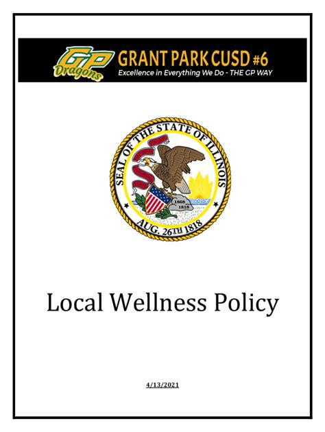Fillable Online Local Wellness Policy Template Fax Email Print Pdffiller