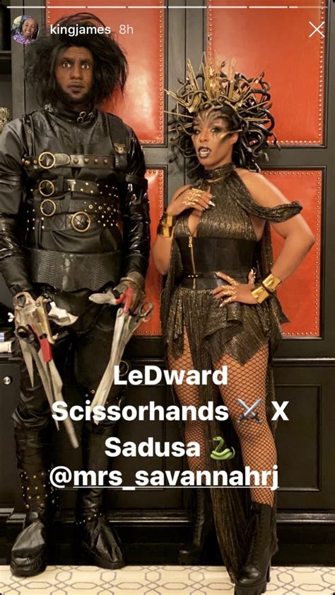Lebron James Dressed As Edward Scissorhands For Halloween Popsugar Celebrity