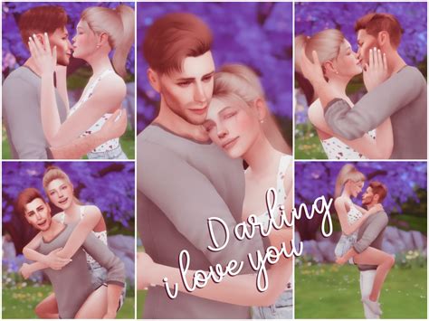 Darling I Love You Pose Pack Poses Total In Game The Sims Poses Place Two Teleporters In