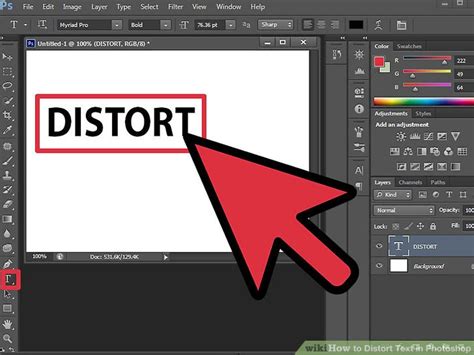 How To Distort Text In Photoshop 6 Steps With Pictures