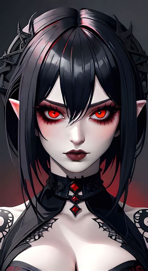 Goth Girl With Pointy Ears Ai Generated Artwork Nightcafe Creator