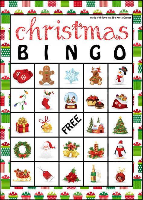 Printable Free Christmas Bingo Cards