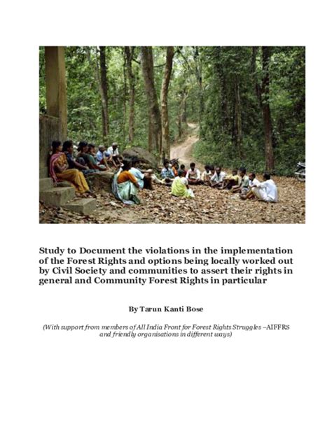 Pdf Forest Rights Act Fra 2006 And Its Implementation And Violations
