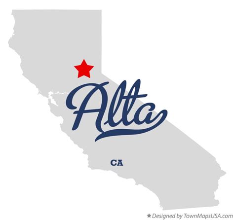 Map Of Alta Ca California